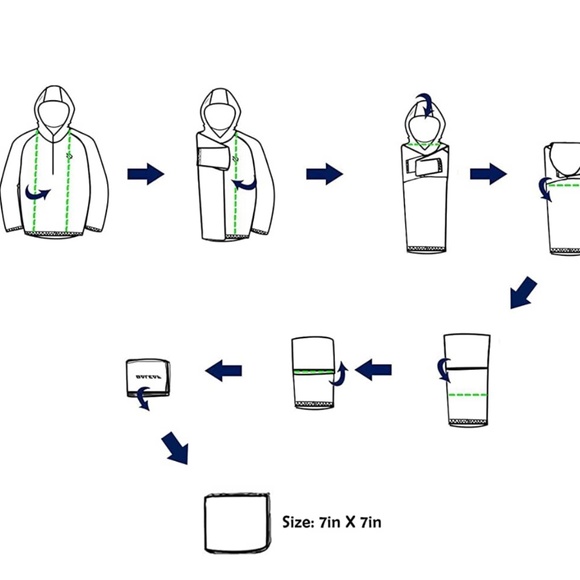 MEN’S LA LOVING PACKABLE WINDBREAKER WITH CARRY BELT LOOPS NAVY BLUE - Picture 8 of 8